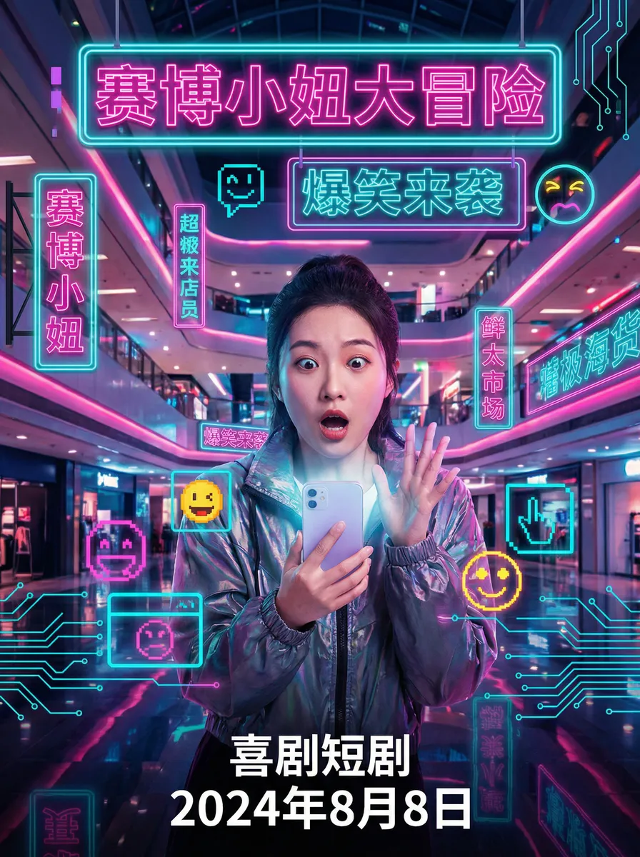 新67194成在线入口 搞笑喜剧短剧 - 赛博小妞大冒险海报